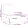 Cama box spring con colchón y LED tela marrón oscuro 120x190 cm de , Camas y somieres - Ref: Foro24-3270191, Precio: 388,95 €...