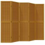 Biombo separador de 5 paneles madera maciza paulownia marrón de , Divisores de ambientes - Ref: Foro24-358821, Precio: 124,45...