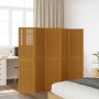 Biombo separador de 5 paneles madera maciza paulownia marrón de , Divisores de ambientes - Ref: Foro24-358821, Precio: 124,45...