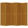 Biombo separador de 5 paneles madera maciza paulownia marrón de , Divisores de ambientes - Ref: Foro24-358821, Precio: 124,45...