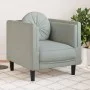 Armchair with light gray velvet cushion by , Sofas - Ref: Foro24-372622, Price: 136,85 €, Discount: %
