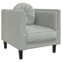 Sillón con cojín terciopelo gris claro de , Sofás - Ref: Foro24-372622, Precio: 138,47 €, Descuento: %