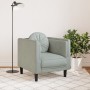Sillón con cojín terciopelo gris claro de , Sofás - Ref: Foro24-372622, Precio: 138,47 €, Descuento: %