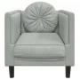 Armchair with light gray velvet cushion by , Sofas - Ref: Foro24-372622, Price: 136,85 €, Discount: %