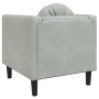 Sillón con cojín terciopelo gris claro de , Sofás - Ref: Foro24-372622, Precio: 138,47 €, Descuento: %