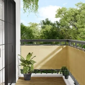 Balcony screen 100% polyester Oxford sand color 75x1000 cm by , Umbrellas - Ref: Foro24-4000027, Price: 37,62 €, Discount: %