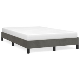 Estructura de cama terciopelo gris oscuro 120x190 cm de , Camas y somieres - Ref: Foro24-379503, Precio: 89,06 €, Descuento: %