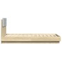 Estructura de cama cabecero luces LED roble Sonoma 90x190 cm de , Camas y somieres - Ref: Foro24-3210061, Precio: 161,85 €, D...
