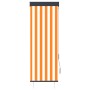Estor enrollable de exterior blanco y naranja 60x250 cm de vidaXL, Persianas y estores - Ref: Foro24-145945, Precio: 39,88 €,...