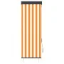 Estor enrollable de exterior blanco y naranja 60x250 cm de vidaXL, Persianas y estores - Ref: Foro24-145945, Precio: 39,34 €,...