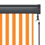 Estor enrollable de exterior blanco y naranja 60x250 cm de vidaXL, Persianas y estores - Ref: Foro24-145945, Precio: 39,88 €,...
