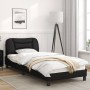 Estructura cama con luces LED cuero sintético negro 90x200 cm de , Camas y somieres - Ref: Foro24-3213906, Precio: 172,79 €, ...