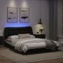 Bed frame with LED synthetic leather black white 120x200 cm by , Beds and slatted bases - Ref: Foro24-3213925, Price: 174,03 ...