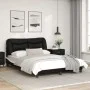Bed frame with LED synthetic leather black white 120x200 cm by , Beds and slatted bases - Ref: Foro24-3213925, Price: 174,03 ...