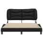 Bed frame with LED synthetic leather black white 120x200 cm by , Beds and slatted bases - Ref: Foro24-3213925, Price: 174,03 ...