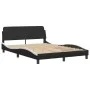 Bed frame with LED synthetic leather black white 120x200 cm by , Beds and slatted bases - Ref: Foro24-3213925, Price: 174,03 ...