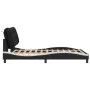 Bed frame with LED synthetic leather black white 120x200 cm by , Beds and slatted bases - Ref: Foro24-3213925, Price: 174,03 ...