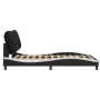 Estructura cama con LED cuero sintético negro blanco 120x200 cm de , Camas y somieres - Ref: Foro24-3213925, Precio: 223,15 €...