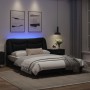 Estructura cama con luces LED cuero sintético negro 140x190 cm de , Camas y somieres - Ref: Foro24-3213927, Precio: 233,82 €,...