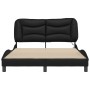 Estructura cama con luces LED cuero sintético negro 140x190 cm de , Camas y somieres - Ref: Foro24-3213927, Precio: 233,82 €,...