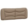 Estructura de cama con LED cuero sintético capuchino 140x190 cm de , Camas y somieres - Ref: Foro24-3213931, Precio: 227,83 €...