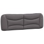 Estructura de cama con luces LED cuero PE gris 160x200 cm de , Camas y somieres - Ref: Foro24-3213944, Precio: 264,14 €, Desc...