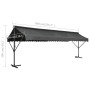 Toldo de pie independiente gris antracita 600x300 cm de vidaXL, Sombrillas - Ref: Foro24-145888, Precio: 528,26 €, Descuento: %