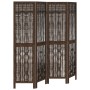 Biombo separador de 4 paneles madera paulownia marrón oscuro de , Divisores de ambientes - Ref: Foro24-358657, Precio: 93,01 ...