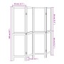 Biombo separador de 4 paneles madera paulownia marrón oscuro de , Divisores de ambientes - Ref: Foro24-358657, Precio: 93,01 ...