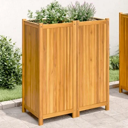 Jardinera con forro madera maciza de acacia 84x42x100 cm de , Maceteros y jardineras - Ref: Foro24-366439, Precio: 162,53 €, ...