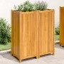 Jardinera con forro madera maciza de acacia 84x42x100 cm de , Maceteros y jardineras - Ref: Foro24-366439, Precio: 162,53 €, ...