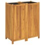 Jardinera con forro madera maciza de acacia 84x42x100 cm de , Maceteros y jardineras - Ref: Foro24-366439, Precio: 159,68 €, ...