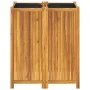 Jardinera con forro madera maciza de acacia 84x42x100 cm de , Maceteros y jardineras - Ref: Foro24-366439, Precio: 162,53 €, ...