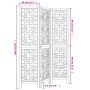 Biombo separador de 3 paneles madera maciza paulownia marrón de , Divisores de ambientes - Ref: Foro24-358861, Precio: 81,43 ...