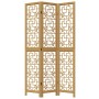 Biombo separador de 3 paneles madera maciza paulownia marrón de , Divisores de ambientes - Ref: Foro24-358863, Precio: 79,51 ...