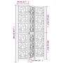 Biombo separador de 3 paneles madera maciza paulownia marrón de , Divisores de ambientes - Ref: Foro24-358863, Precio: 79,51 ...