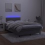 Cama box spring colchón y LED terciopelo gris oscuro 120x190 cm de , Camas y somieres - Ref: Foro24-3270166, Precio: 373,89 €...