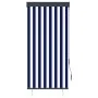 Estor enrollable de exterior azul y blanco 80x250 cm de vidaXL, Persianas y estores - Ref: Foro24-145949, Precio: 42,16 €, De...