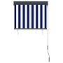 Estor enrollable de exterior azul y blanco 80x250 cm de vidaXL, Persianas y estores - Ref: Foro24-145949, Precio: 42,70 €, De...