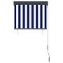 Estor enrollable de exterior azul y blanco 80x250 cm de vidaXL, Persianas y estores - Ref: Foro24-145949, Precio: 42,16 €, De...