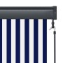 Estor enrollable de exterior azul y blanco 80x250 cm de vidaXL, Persianas y estores - Ref: Foro24-145949, Precio: 42,70 €, De...