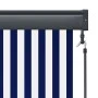 Estor enrollable de exterior azul y blanco 80x250 cm de vidaXL, Persianas y estores - Ref: Foro24-145949, Precio: 42,16 €, De...