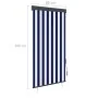 Estor enrollable de exterior azul y blanco 80x250 cm de vidaXL, Persianas y estores - Ref: Foro24-145949, Precio: 42,16 €, De...