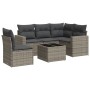 Set de muebles de jardín 6 pzas y cojines ratán sintético gris en Conjuntos de jardín | Comprar online en Foru.es
