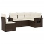 Set comedor de jardín 5 piezas y cojines ratán sintético marrón de , Conjuntos de jardín - Ref: Foro24-3220172, Precio: 340,4...