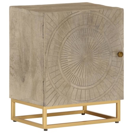 Mesita de noche madera maciza de mango y hierro 40x30x50 cm de , Mesitas de noche - Ref: Foro24-372014, Precio: 147,38 €, Des...
