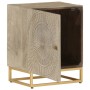 Mesita de noche madera maciza de mango y hierro 40x30x50 cm de , Mesitas de noche - Ref: Foro24-372014, Precio: 147,38 €, Des...