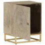 Mesita de noche madera maciza de mango y hierro 40x30x50 cm de , Mesitas de noche - Ref: Foro24-372014, Precio: 144,82 €, Des...