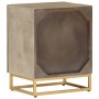 Mesita de noche madera maciza de mango y hierro 40x30x50 cm de , Mesitas de noche - Ref: Foro24-372014, Precio: 147,38 €, Des...