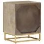 Mesita de noche madera maciza de mango y hierro 40x30x50 cm de , Mesitas de noche - Ref: Foro24-372014, Precio: 144,82 €, Des...